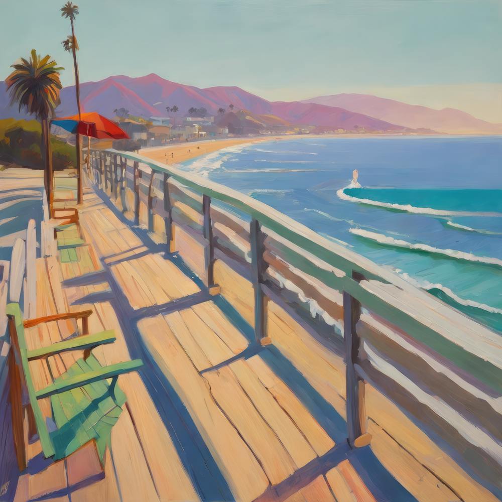 Malibu Series. Style of David Hockney 2