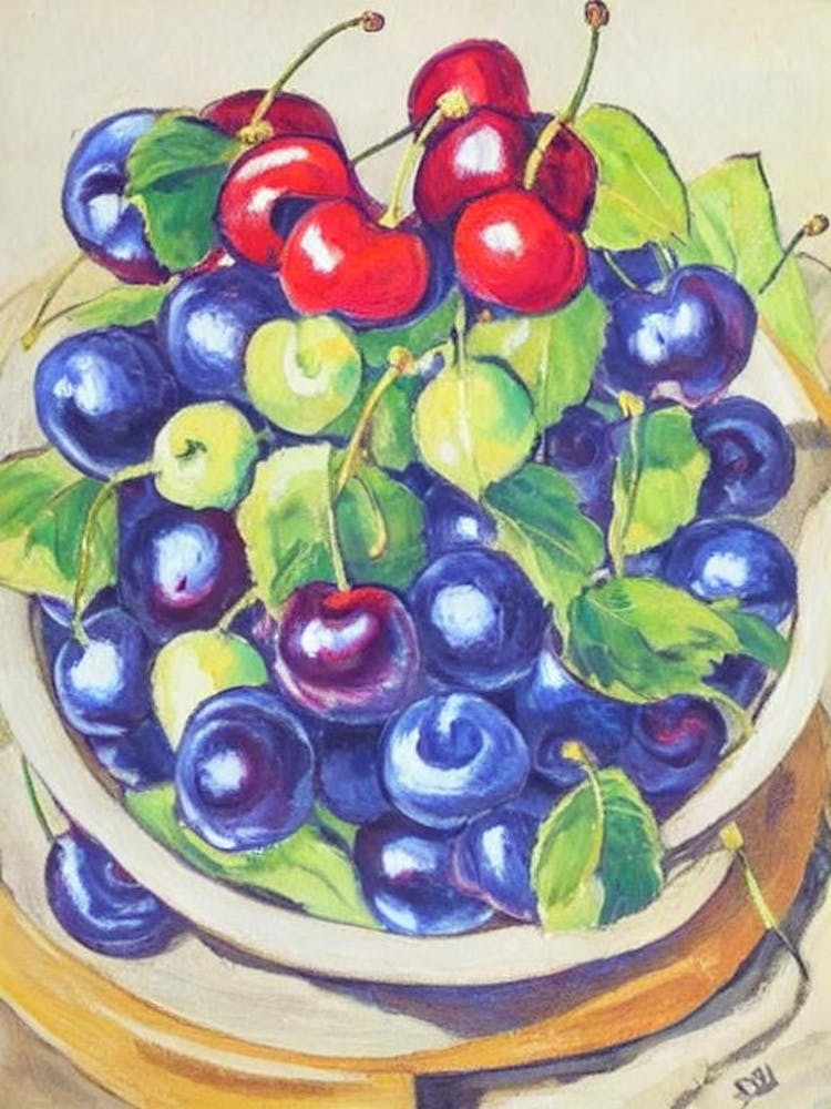 Cherry Vintage Sketch Fruit