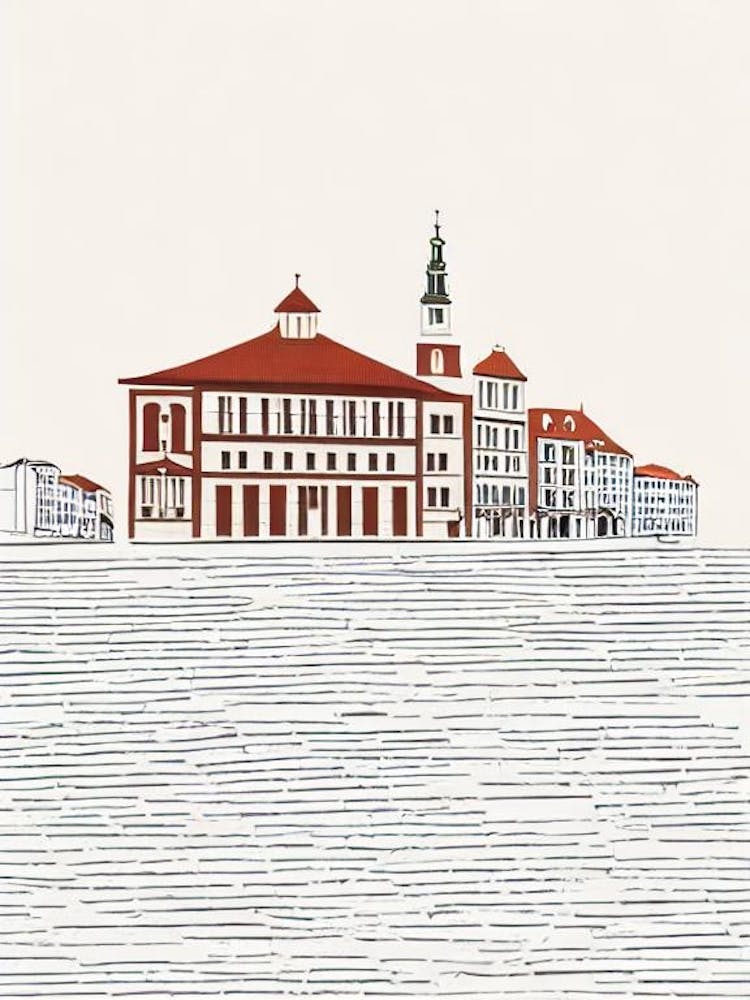 Krakow Main Square 1 Krakow Boho Landmark Illustration