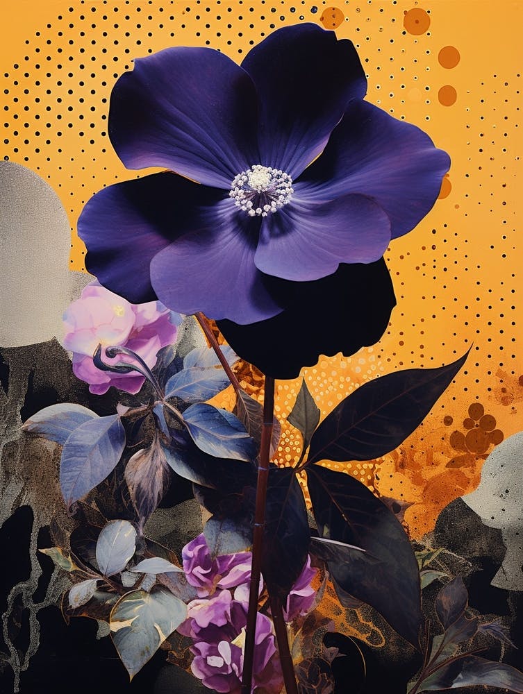 Surreal Florals Periwinkle 2 Flower Painting