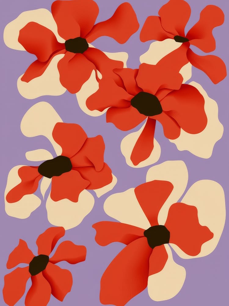 Red Floral Burst