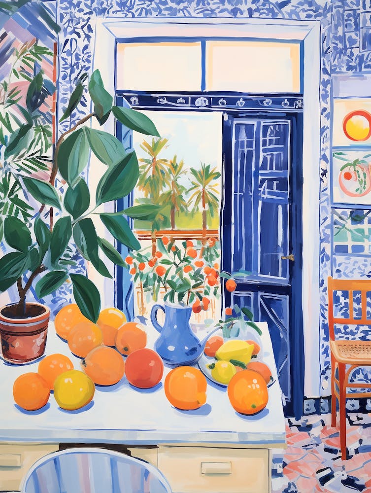 Matisse Inspired Fauvism Italian Kitchen Poster