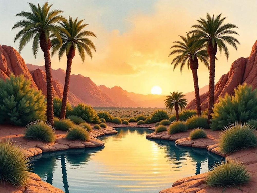 Sunset In The Desert 1