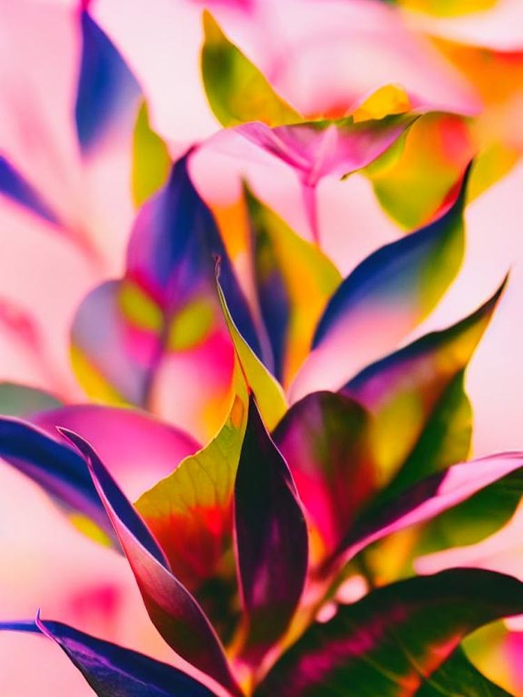 Angel Wing Begonia Colourful Illustration