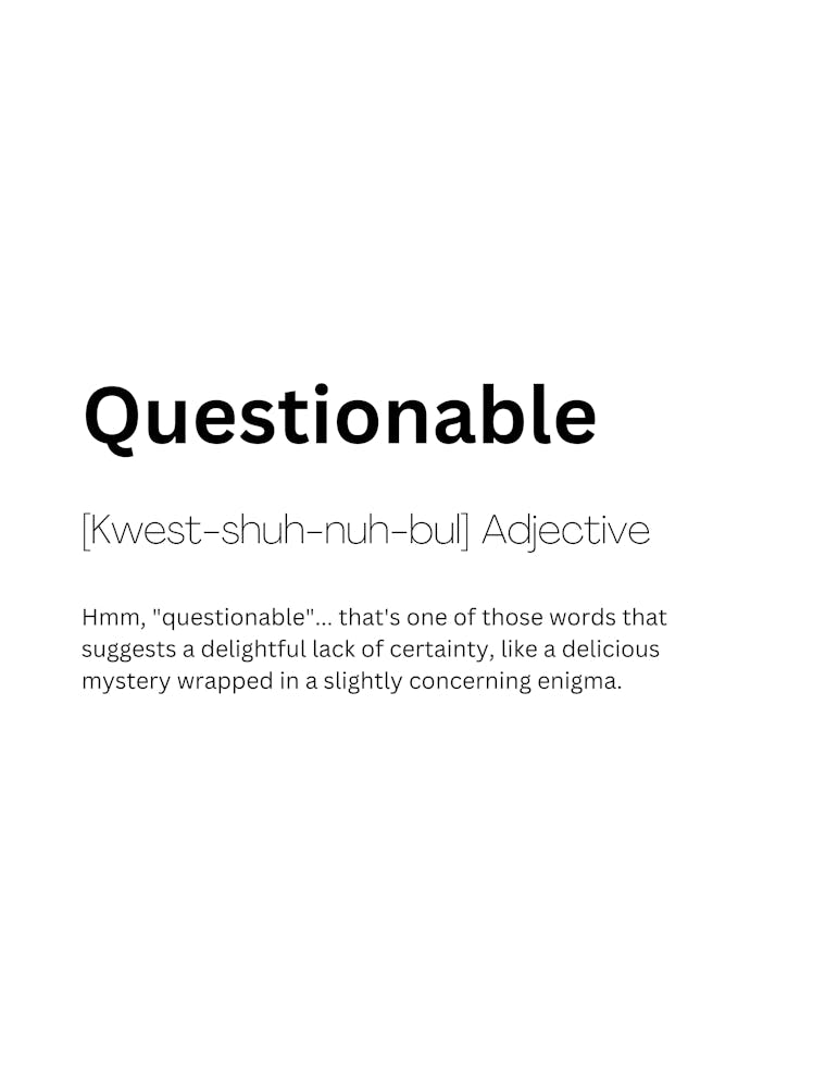 Questionable Definition Meaning
