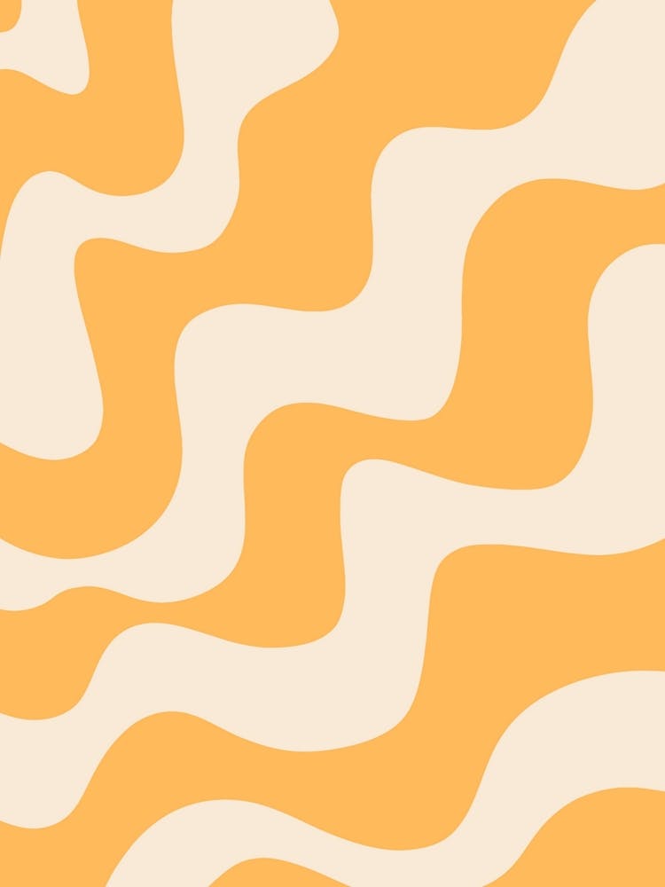 Yellow And White Wavy Pattern