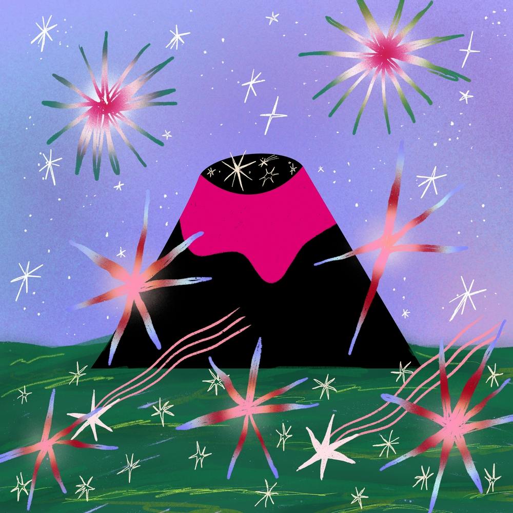 Fireworks starry skies