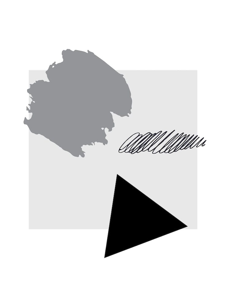 Abstract Grey Box with Shapes