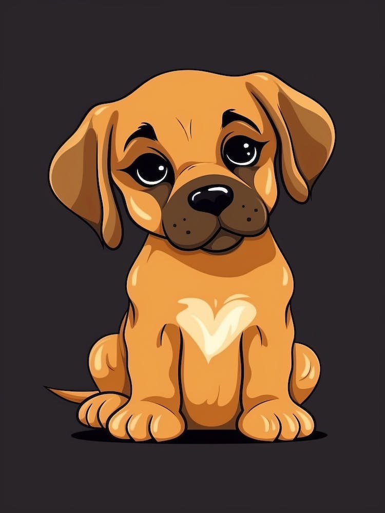 Puppy Minimalistic Illustration 3