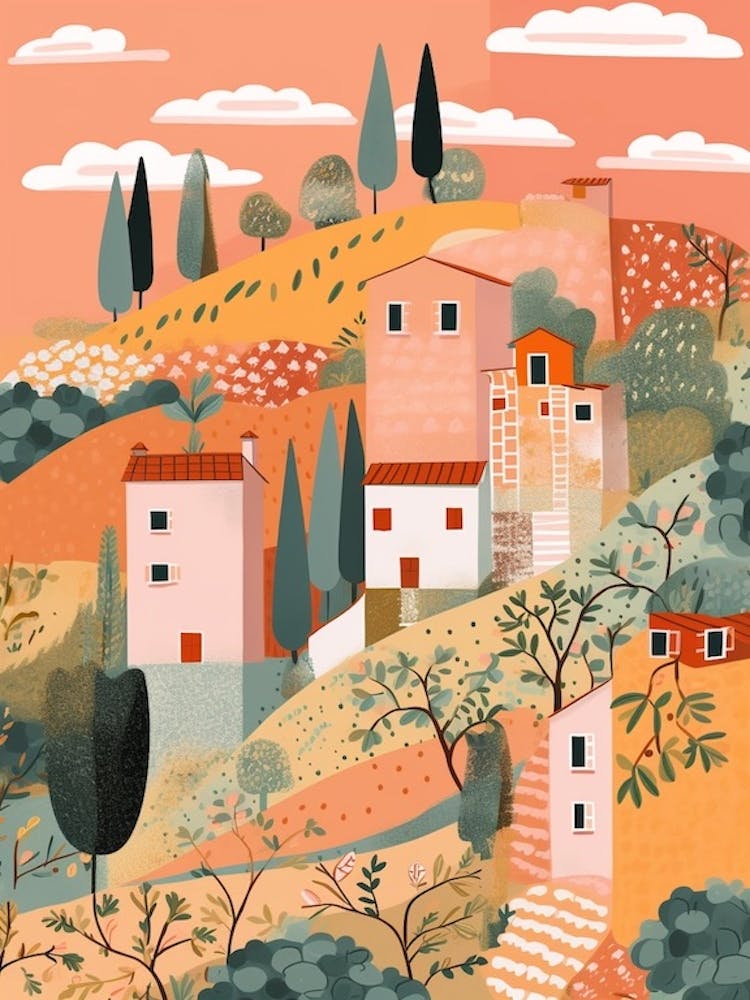 Tuscany 2, Italy Illustration