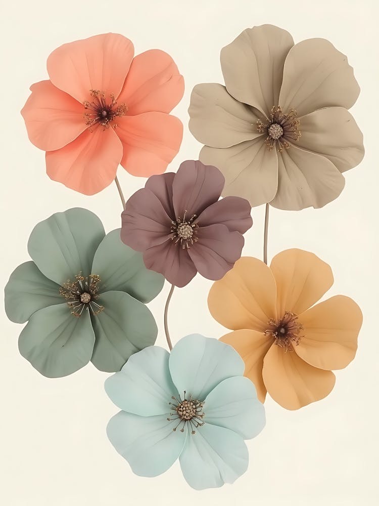 Minimalist Earthy Toned Florals