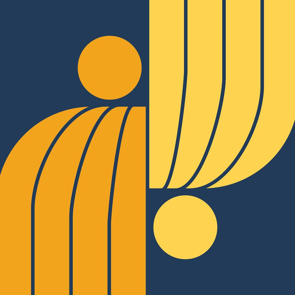 Arch Midcentury Modern Abstract Pattern Vx In Mustard Yellow Navy Blue 02