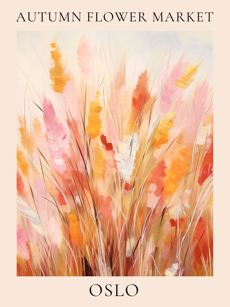 Affiche Marché aux Fleurs d'Automne Oslo