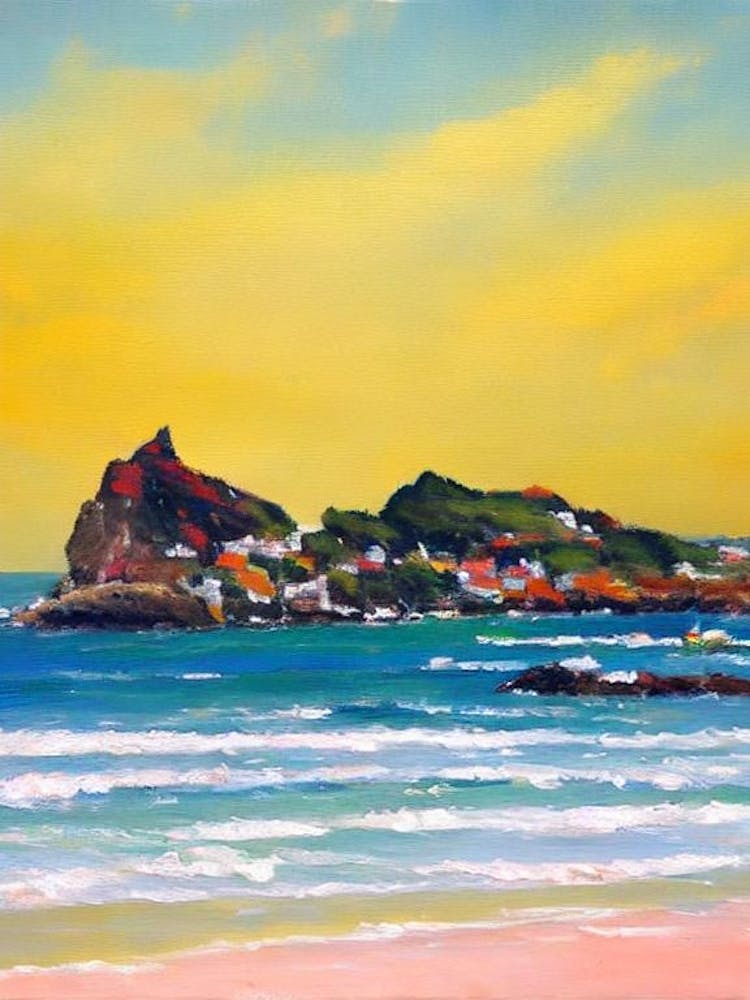 Playa De La Concha, San Sebastian, Spain Bright Abstract