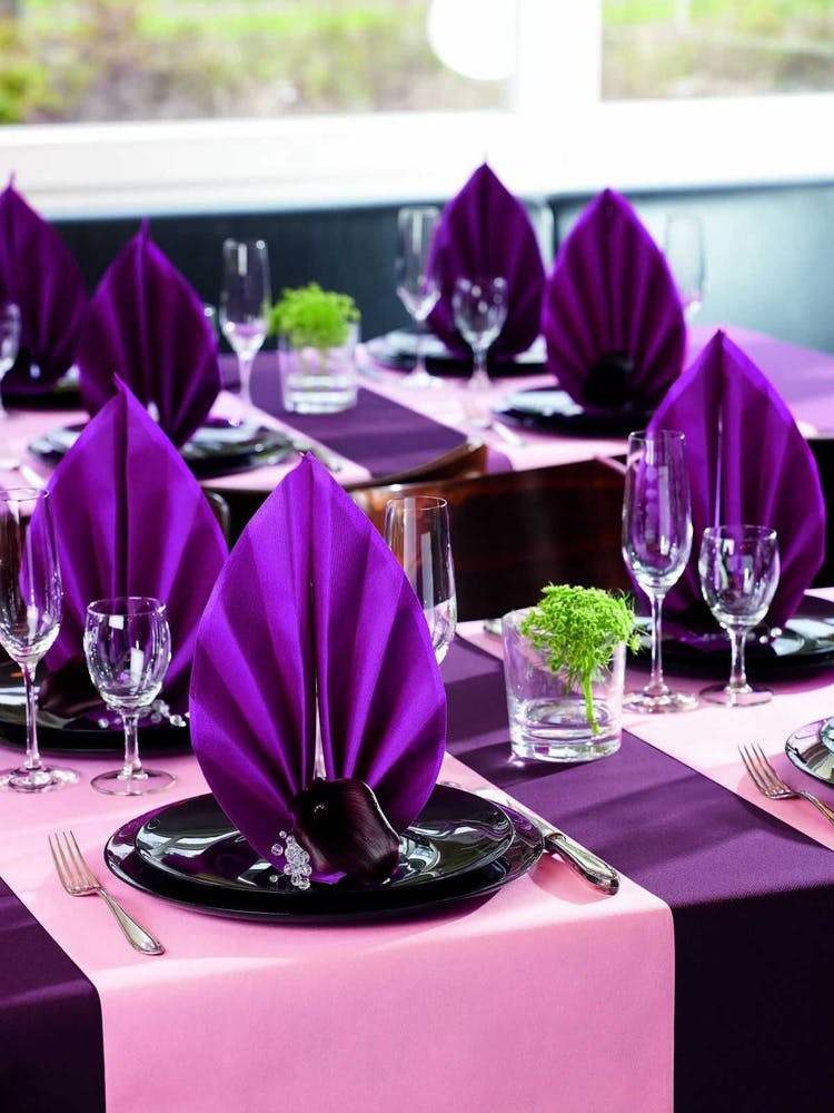 Purple Table Setting