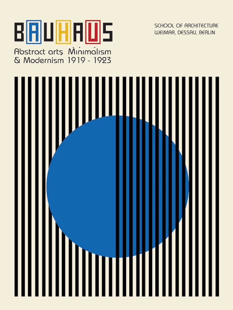 Bauhaus Blue Cirlce