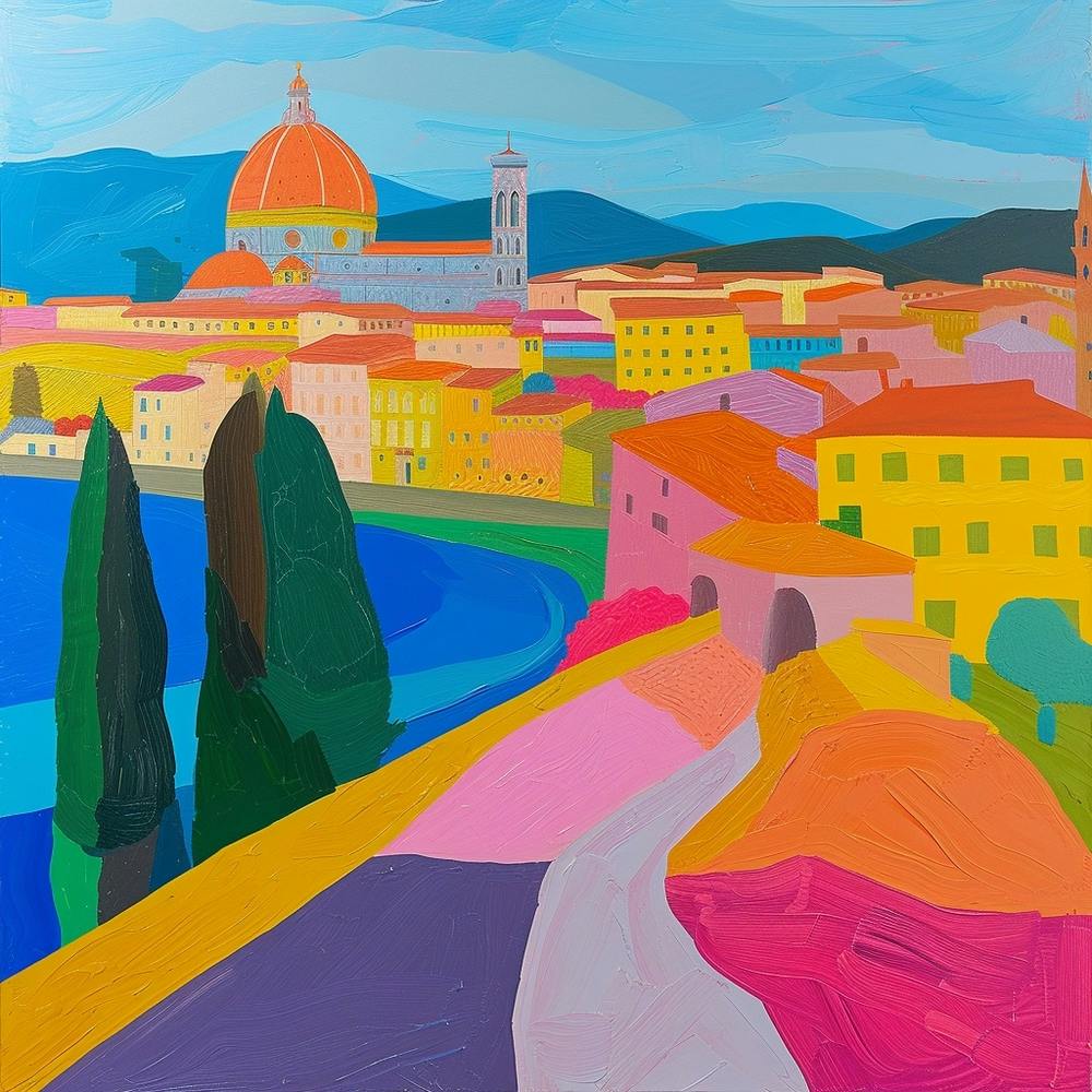 Abstract Travel Collection Florence Italy 2