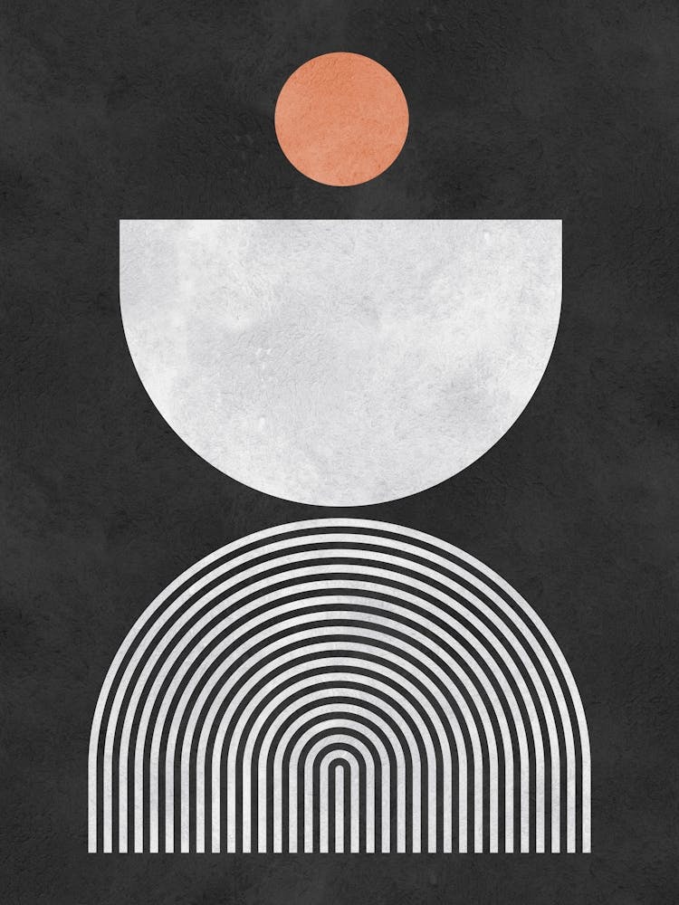 Lines and circles on black background 1