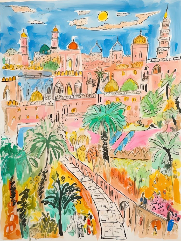 Baghdad, Dreamy Storybook Illustration 4