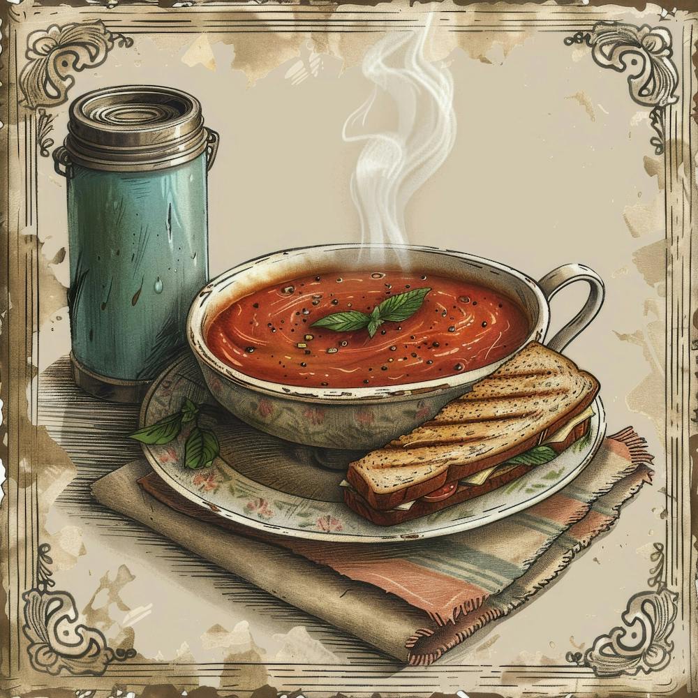 Tomato Soup And Grilled Cheese
