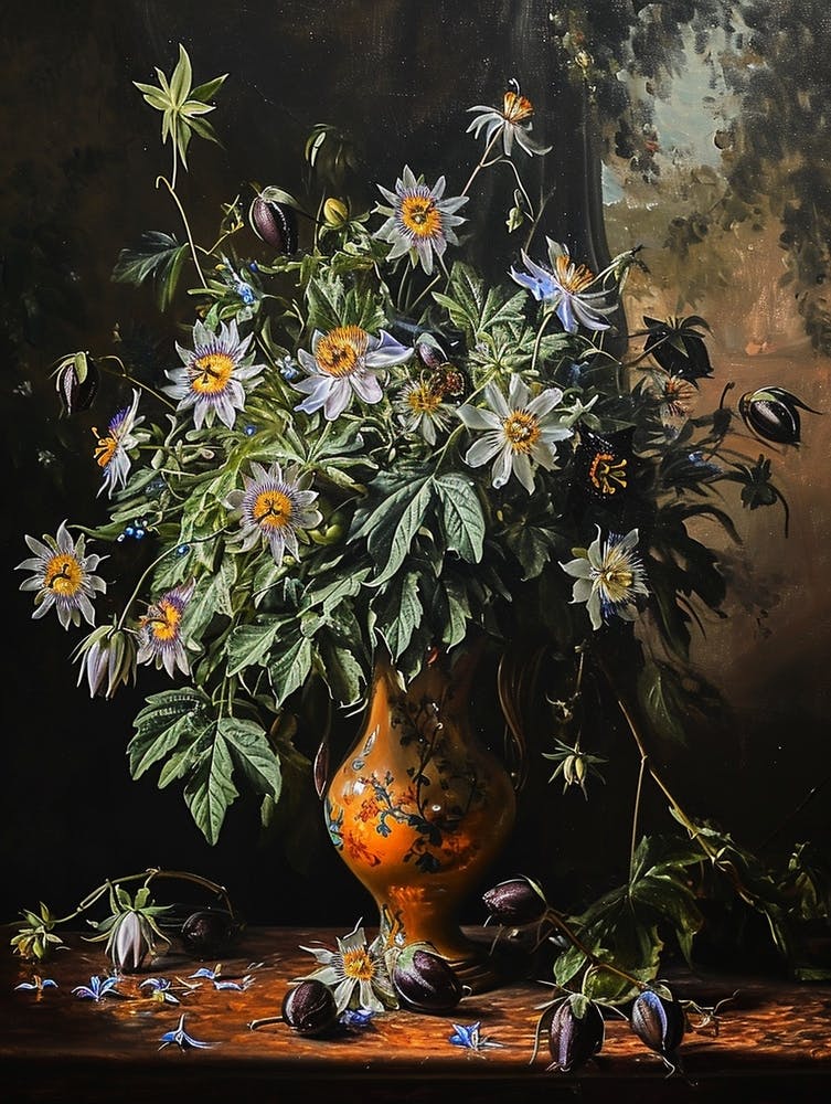 Baroque Floral Still Life Passionflower 2