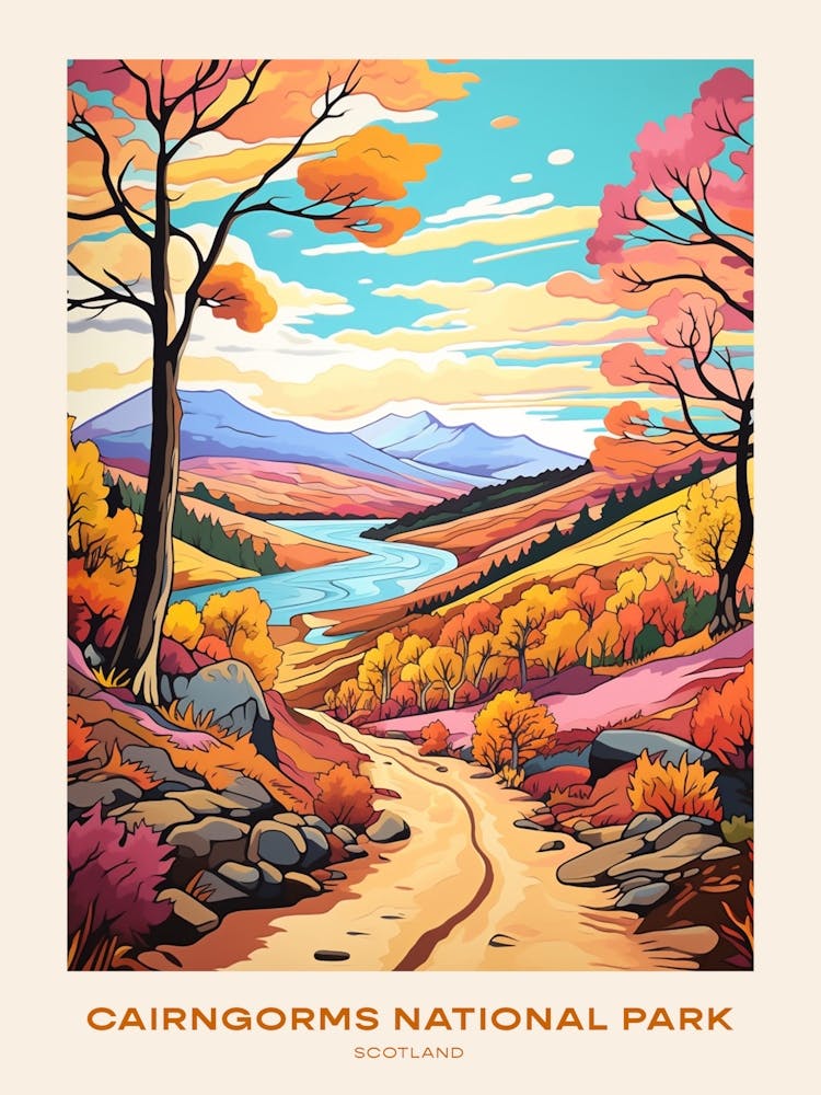 Cairngorms National Park Scotland 2 Hike Poster