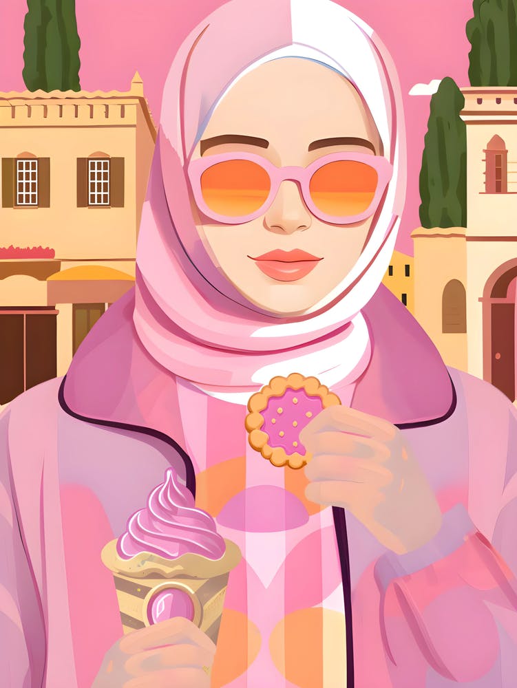 Young Hijabi Woman Living Her Best Life in Italy