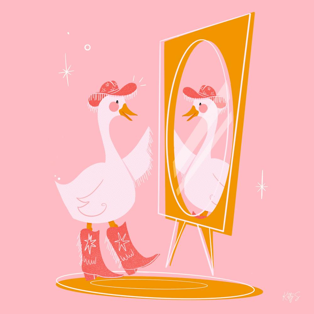 Howdy Partner! Duck In Boots