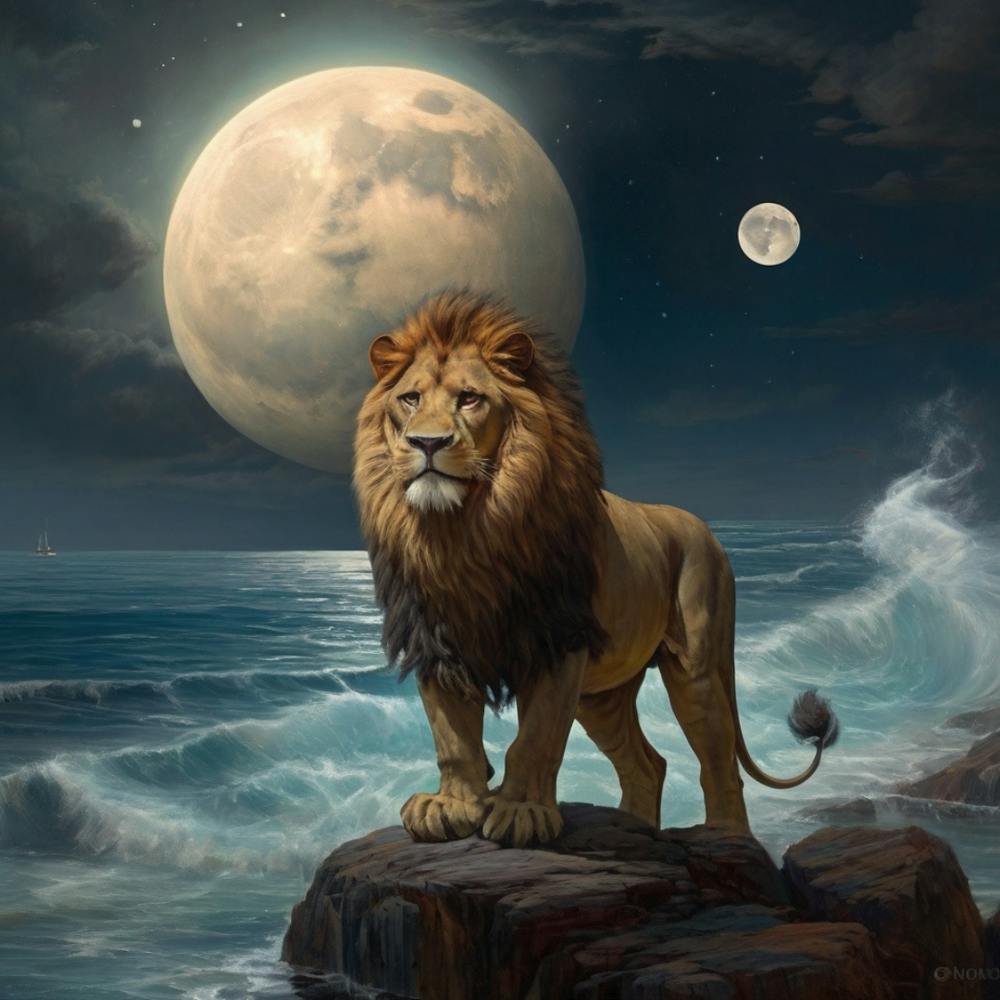 Lion At Night