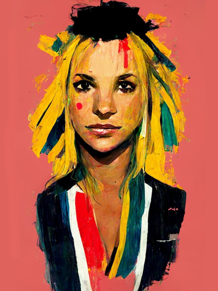 Britney Spears Basquiat Style Pink