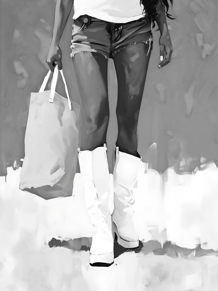 Black Woman In Shorts