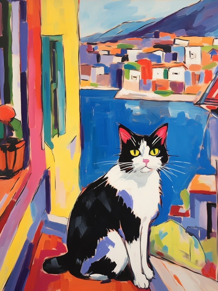 Painting Of A Cat In Fethiye Turkey 2