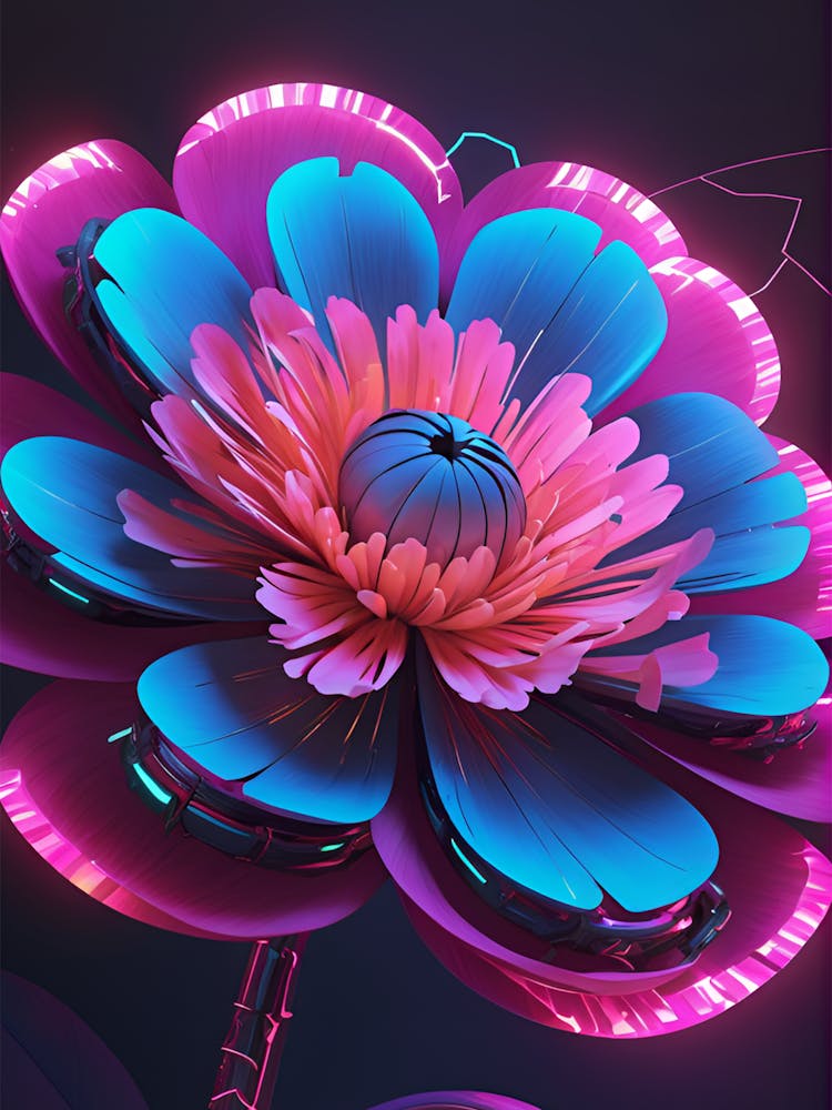 Eine Sci-Fi-Symphonie synthetischer Blumen