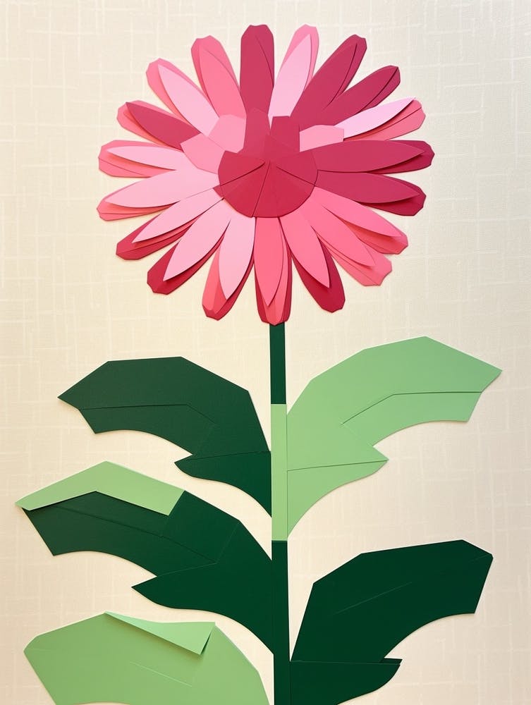 Cut Out Style Flower Art Gerbera Daisy 2