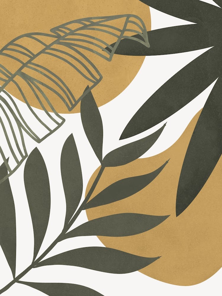 Boho Leaves Warm Colors 2