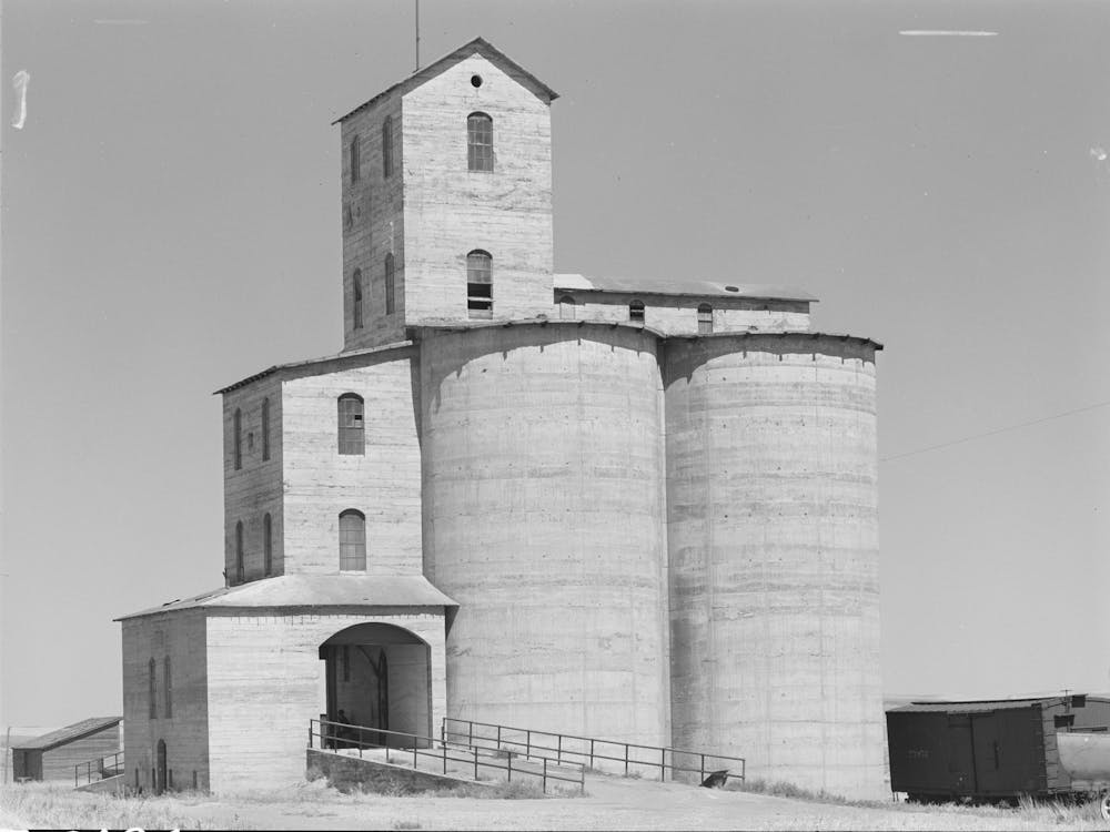 Privately Owned Wheat Elevator On Farm In Eureka Flats,Walla Walla County, Washington By Russell Lee