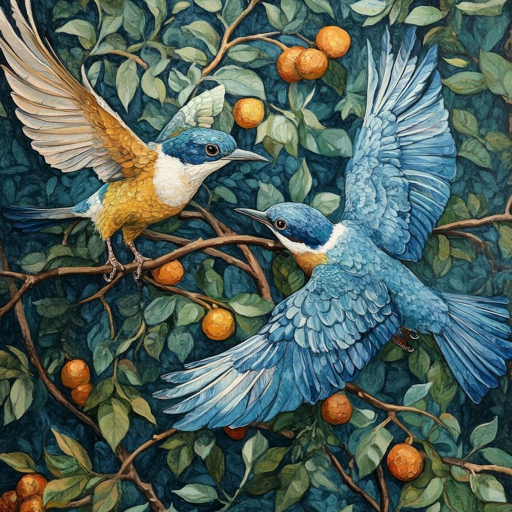 Kingfisher Birds Art