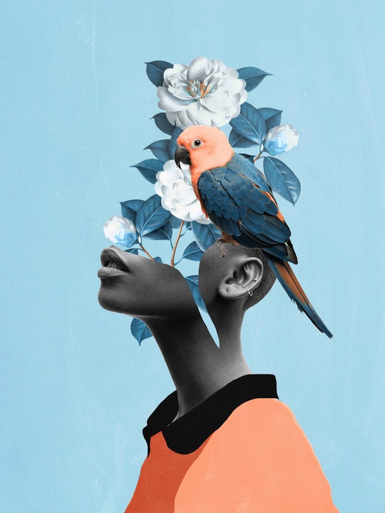 Girl With Parrot