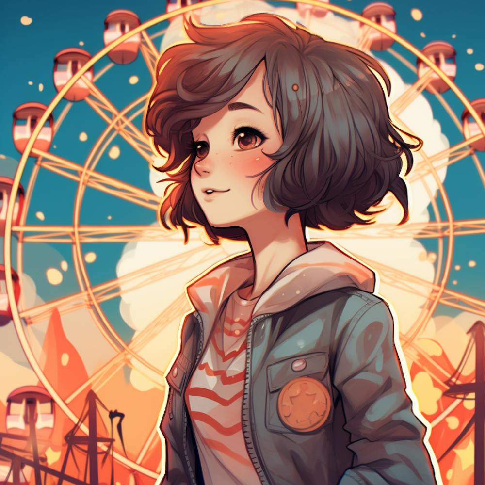 Girl At The Ferris Wheel