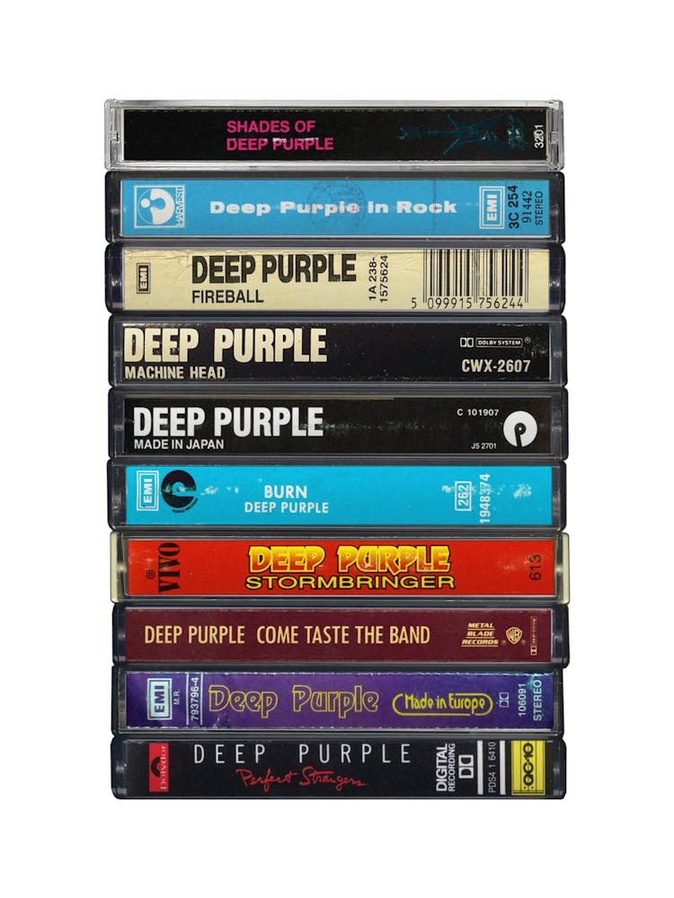 Deep Purple Albums - Cassette Print Music Poster