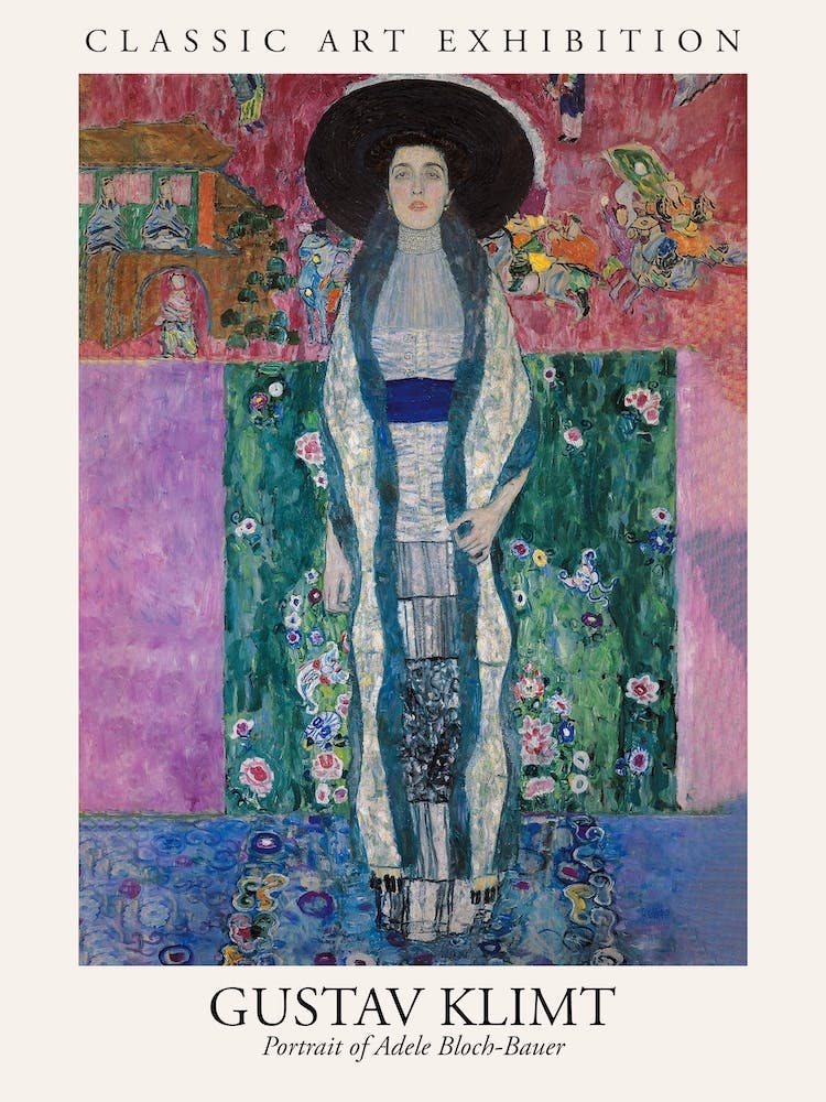 Portrait Of Adele Bloch Bauer, Gustav Klimt Poster