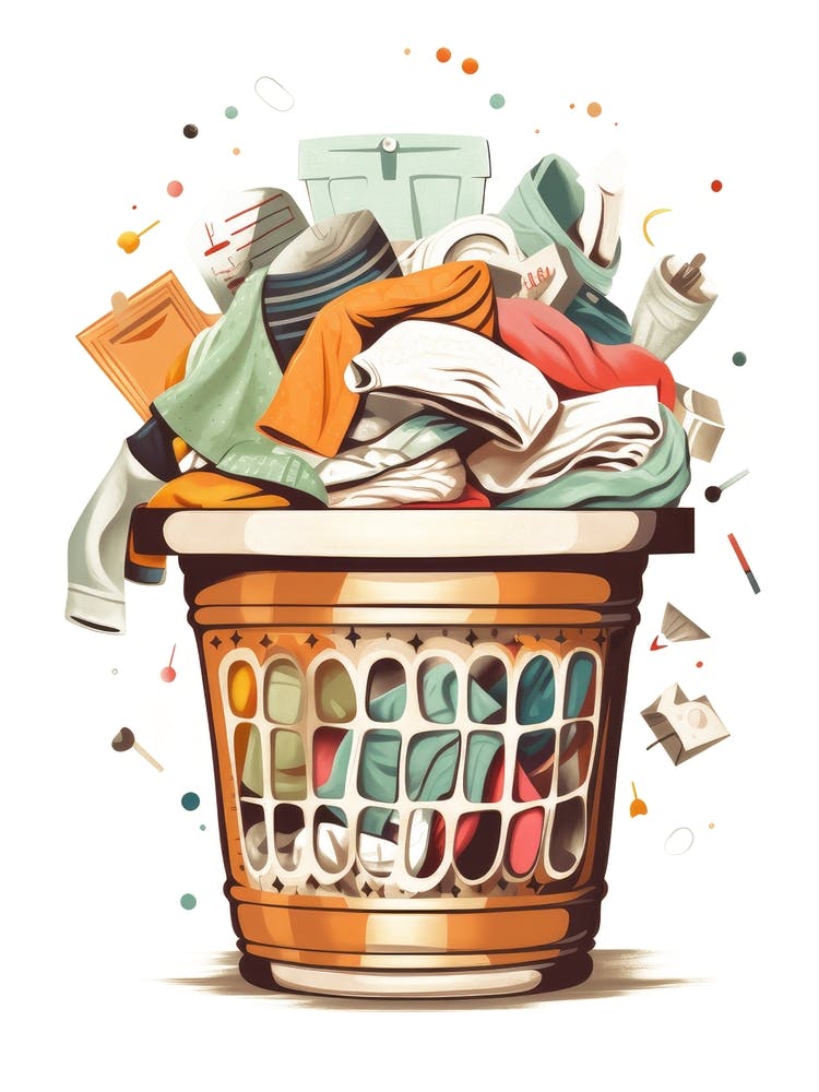 Laundry Basket Full Of Clothes