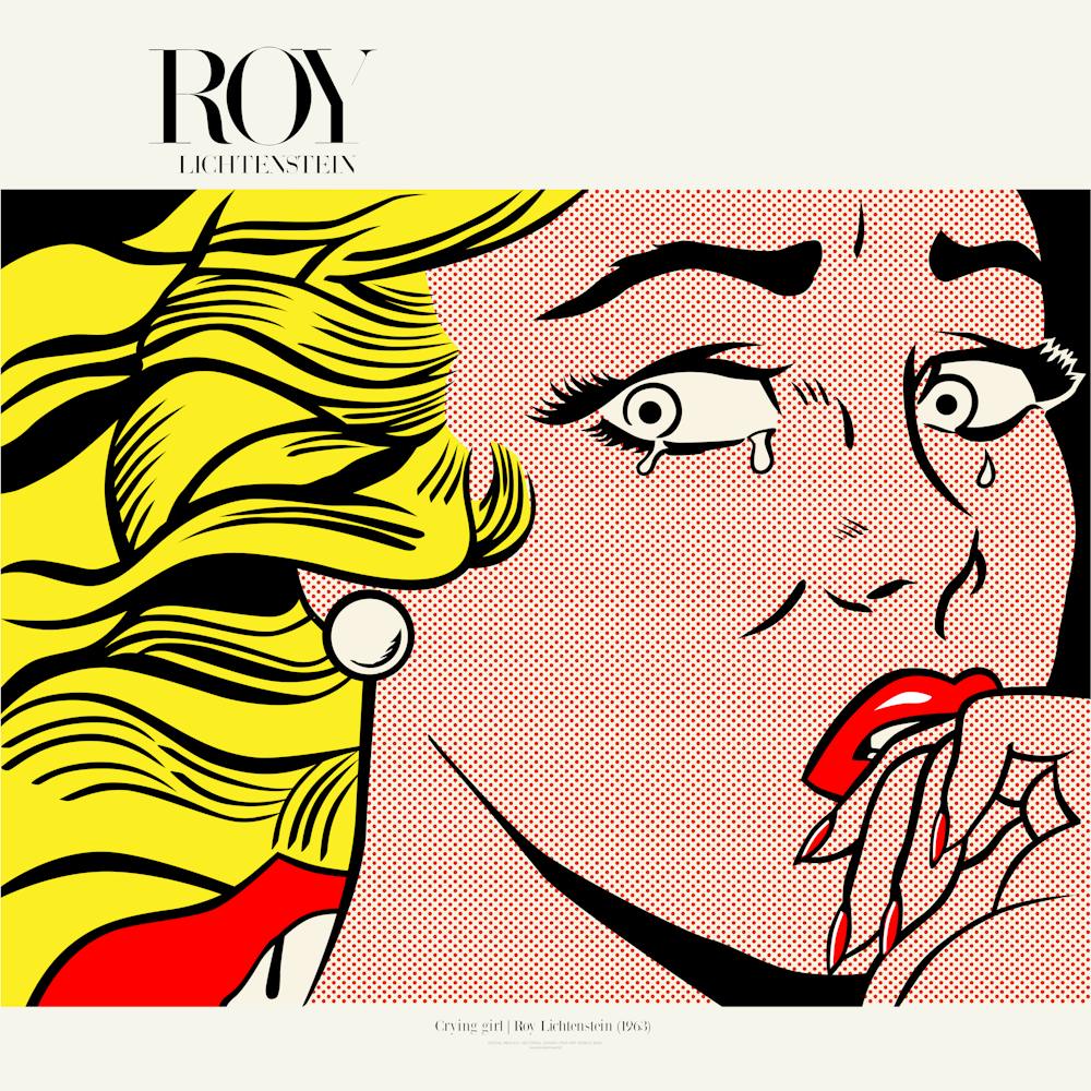 Crying Girl 1963 Art Print by POP ART WORLD – Fy!