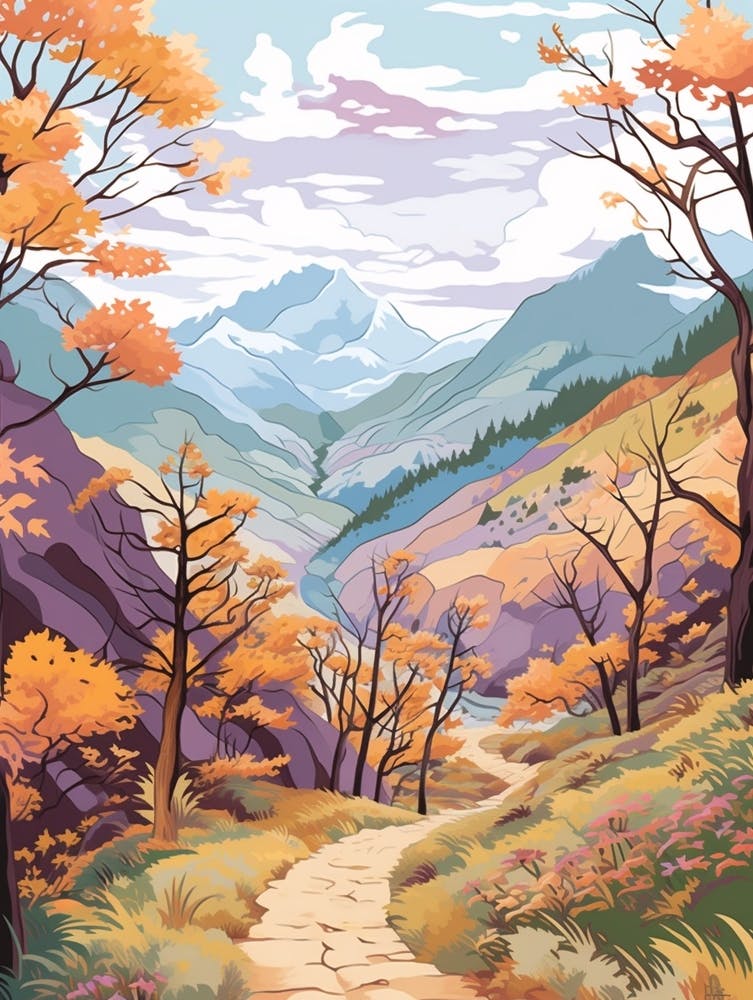 Mestia To Ushguli Trail Gerogia 1 Hike Illustration