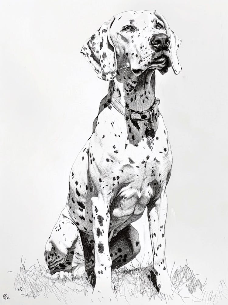 Dalmation Line Sketch 3