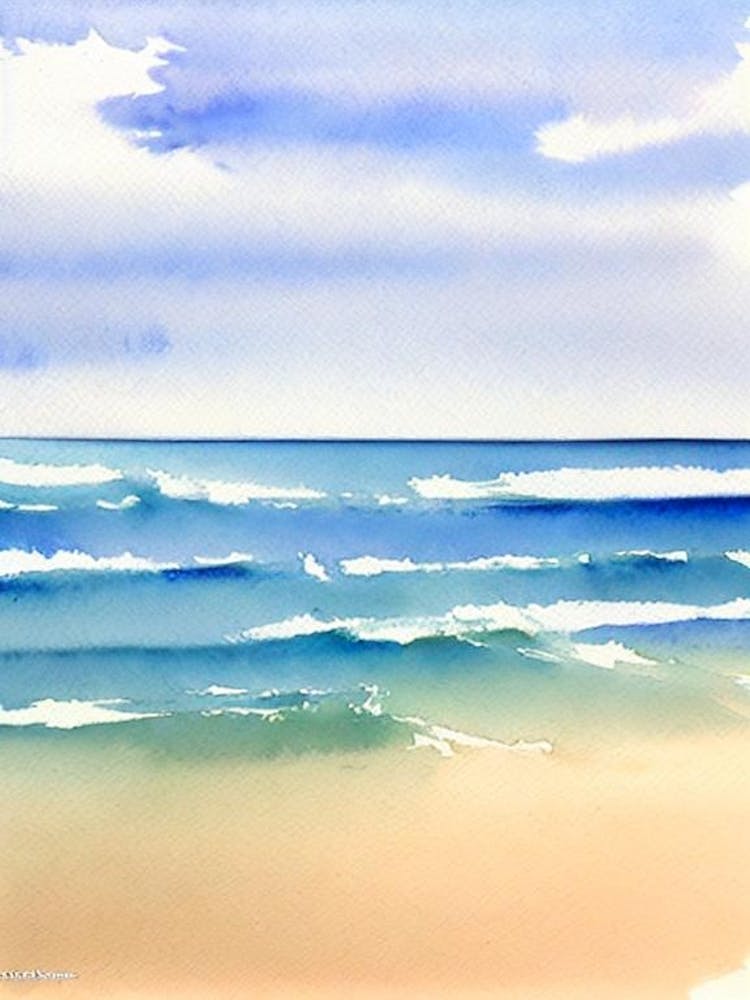 Falesia Beach 2, Algarve, Portugal Aquarelle
