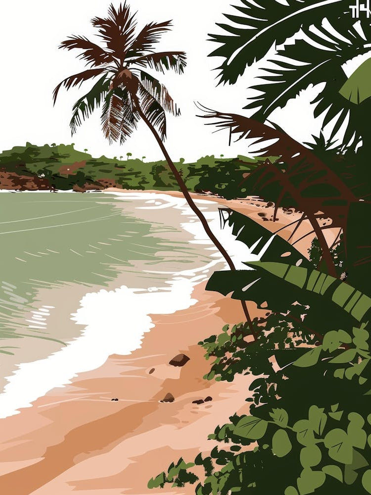 Illustration Of A Tropical Beach