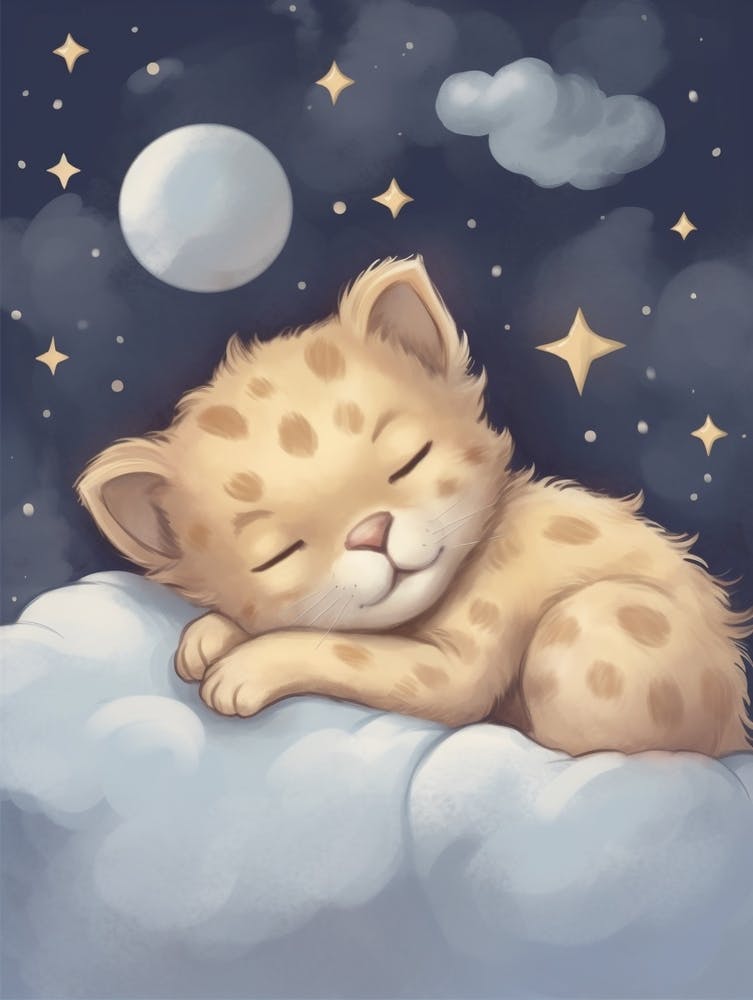 Sleeping Baby Lion 1