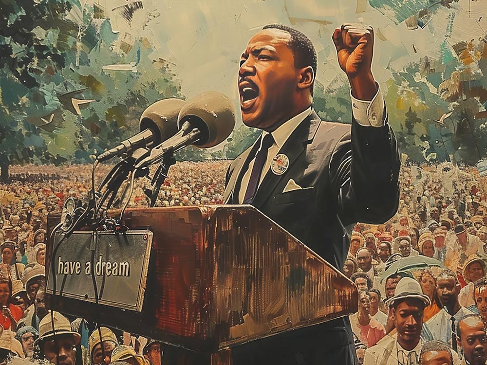 Mlk Speech Painting, Wall Art, Mlk Jr Painting, Home Decor, Civil Rights Movement, Canvas Print
