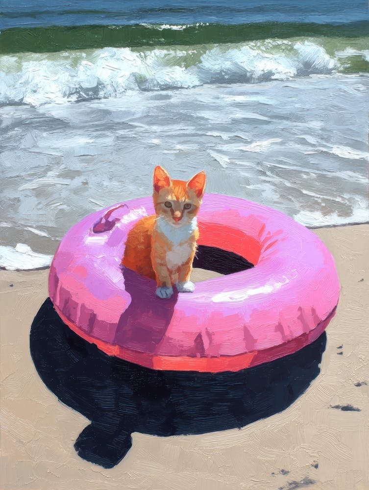 Cat On The Beach 6